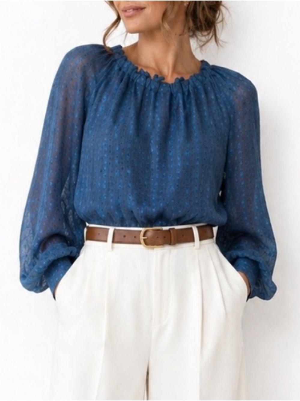 Marie Oliver Jenna Silk Blend Top Size large